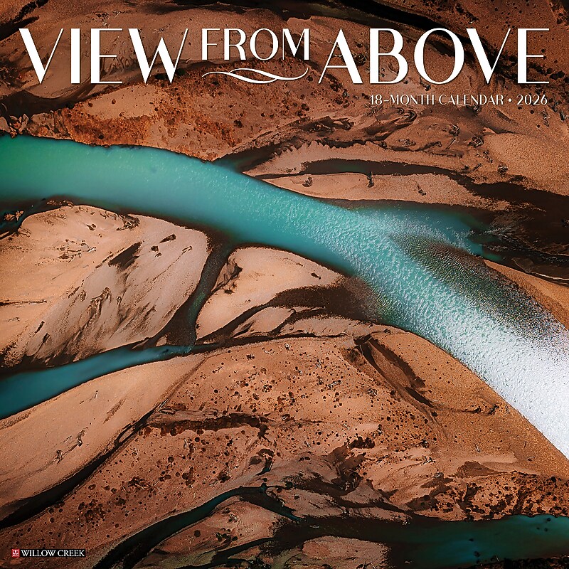 2026 Willow Creek View From Above 12" x 12" Monthly Wall Calendar (56226X) image 1