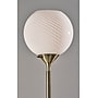 Adesso Swirl Torchiere 73.75"H Antique Brass Floor Lamp with Round Shade (3265-21)~#|#~E1CD5A2F-B8BB-4CB7-8588FDDA0AE28B83_sc7