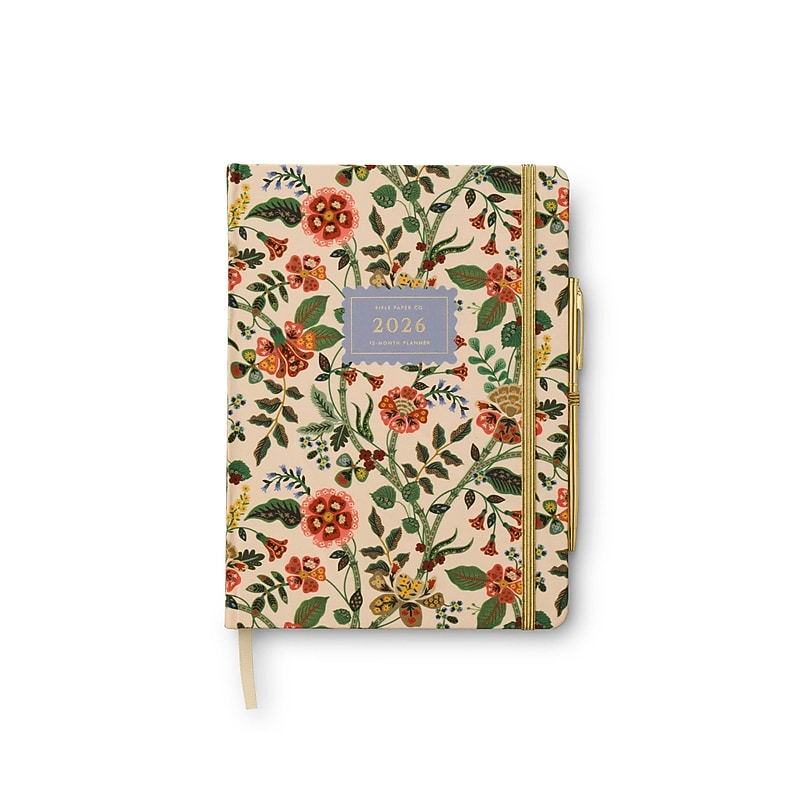 2026 Rifle Paper Co. Gracie 6" x 8" Monthly Planner, Fabric Cover (PLV001) image 1