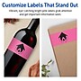 Avery Laser/Inkjet Rectangle Multipurpose Labels, 11" x 4.25", Bright Pink, 40/Pack (94266)~#|#~E1D6F768-8D92-4DEF-8C5FAE07AE420265_sc7