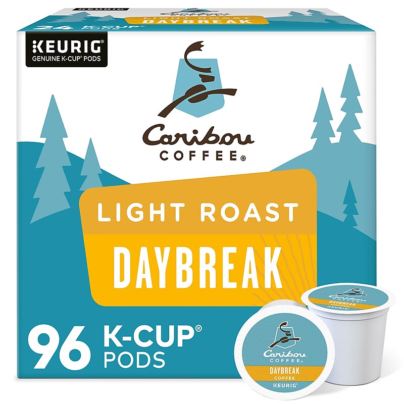 Caribou Coffee Daybreak Morning Blend Coffee Keurig® K-Cup® Pods, Light Roast, 96/Carton (6994) image 1