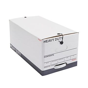 USA ファイルBOX Staples Heavy Duty File Box, Lift Off Lid, Letter/Legal