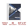 Staples 3-Hole Punched 2-Pocket Plastic Presentation Folder with Fasteners, Clear (ST26387-CC)~#|#~E1E0B1A4-361F-4529-801E8CFDFC81BBA4_sc7