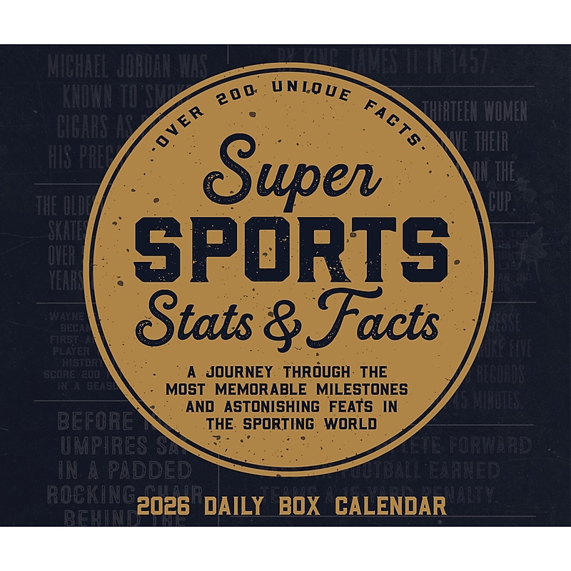 2026 Willow Creek Super Sports Stats & Facts 6.2" x 5.4" Day-to-Day Calendar (55229) image 1