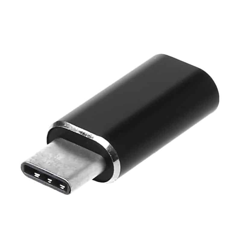 4XEM USB-C to 8-Pin Lightning Adapter, Male to Female, Black (4XUSBCM8PINFB) image 1