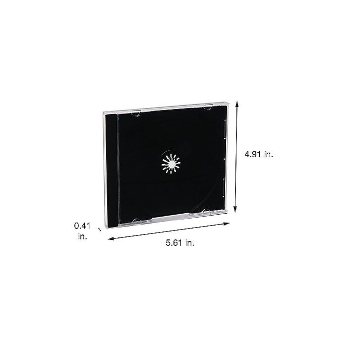 Verbatim Jewel Cases for CD/DVD/Blu-ray, Black, 10/Pack (71127