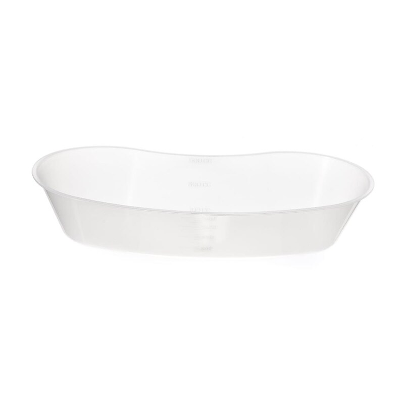Medline Plastic Emesis Basins, 700mL, 250/Pack, White (DYNEC80367C) image 1