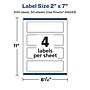 Avery Laser/Inkjet Multipurpose Labels, 7" x ", Glossy White, 200/Box (94243)~#|#~E1E91E9B-6B29-45D3-A9C12DEEB83B995F_sc7