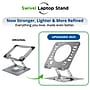 Uncaged Ergonomics 10.2" x 10" Metal Swivel Laptop Stand 2.0, Silver  (SLS-Silver)~#|#~E1EB304C-C634-451C-8470E95855061D85_sc7