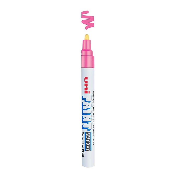 uni PAINT PX-20 Oil-Based Marker, Medium Tip, Pink (63611) | Staples
