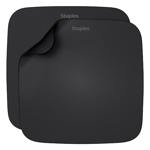 Staples TECH Non-Skid Mouse Pad, Black, 2/Pack (50678) | Staples