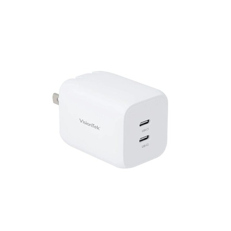 VisionTek 65W GaN II Power Adapter, 2 Port (901536) image 1