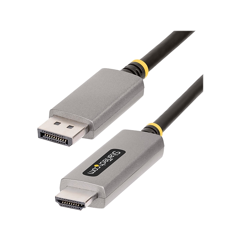 StarTech 6.6' 8K DisplayPort to HDMI Adapter Cable, Male to Male, Space Gray (133DISPLAYPORTHDMI21) image 1