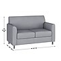 Flash Furniture Hercules Diplomat LeatherSoft Loveseat, Gray/Chrome Legs (BT8272GYCHR)~#|#~E1FC35EF-A45C-40CD-B2BE1B95E41F59CC_sc7