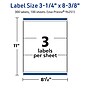 Avery TrueBlock Laser/Inkjet Rectangle Multipurpose Labels, 3-1/4" x 8-3/8", White, 300/Box (94251)~#|#~E2004366-7703-4663-8EC092083E2F3E67_sc7