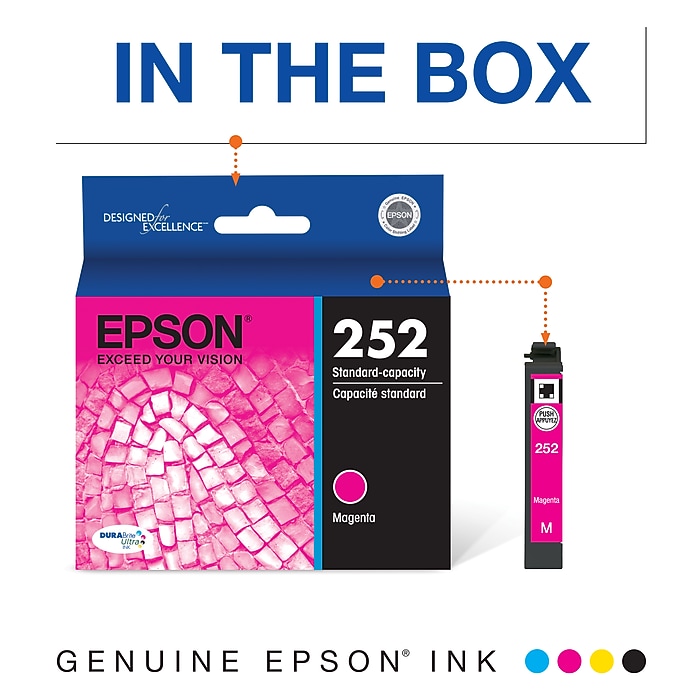Epson T252 Magenta Standard Yield Ink Cartridge | Staples