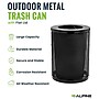 Alpine Industries 4460 Steel Mesh Trash Can with Flat Lid, 36 Gallon, Black (ALP4460-01-A)~#|#~E20654B3-81C8-42BE-B197287012822B7C_sc7
