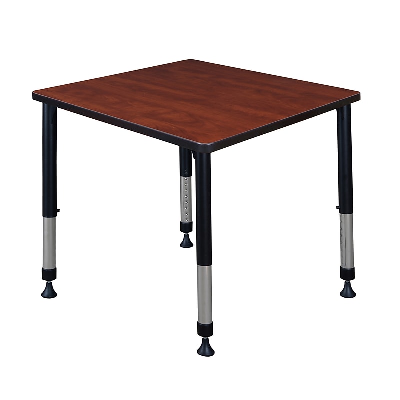 Regency Kee Adjustable Square Activity Table, 30" x 30", Height Adjustable, Cherry (TB3030CHAPBK) image 1