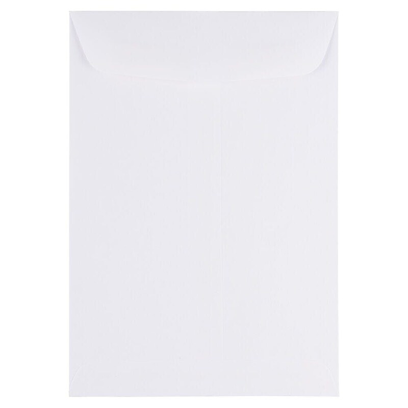 JAM Paper Catalog Envelope 7" x 10" ,White, 100/Pack (1623194d) image 1