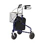 Medline 3-Wheeled Steel Rollator, Adult, Blue (MDS86840TRIB)~#|#~E208E54A-F8D9-4333-9ED38202085BB3C6_sc7