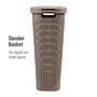 Mind Reader 10.57-Gallon Laundry Hamper with Lid, Plastic, Tan (40HAMP-BRNM)~#|#~E2092453-76B6-4A23-AEB629D02300B805_sc7