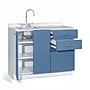 Viva Comfort 36.75'' H x 42" L Medical Cabinet with Left Sink, 2-Doors, 3-Drawers, Blueberry (902BASE42LSBL)~#|#~E20AD136-8B8D-4D60-8EFDD90CCF39BDC5_sc7
