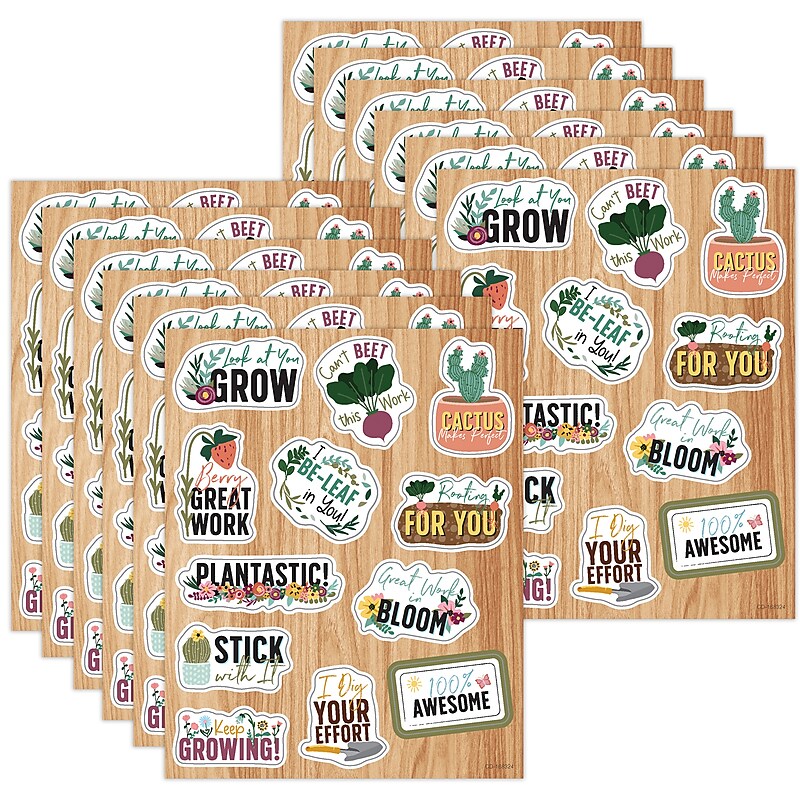 Carson Dellosa Education Grow Together Motivators Shape Stickers, Multicolored, 72/Pack, 12 Packs/Bundle (CD-168324-12) image 1