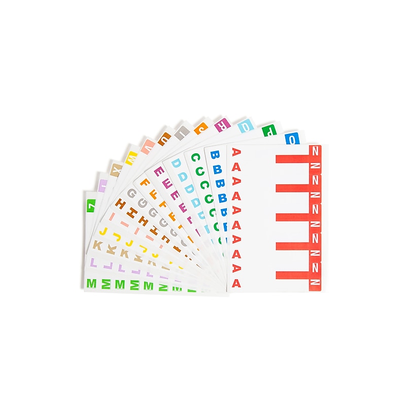 Smead® AlphaZ NCC Color-Coded Name Label, A-Z, Label Sheet, Assorted Colors (67150) image 1