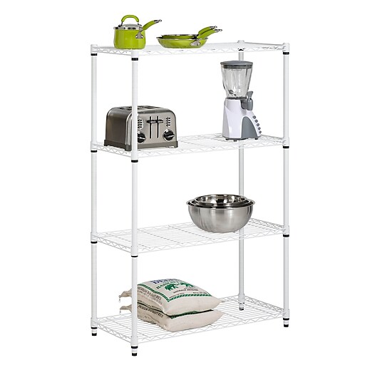 HoneyCanDo 4Tier HeavyDuty Adjustable Shelving Unit with 250lb