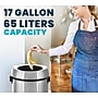 Alpine Industries Stainless Steel Recycling Bin, 17 Gallon, Silver (ALP470-65L-R)~#|#~E2144F78-2970-4576-B3326CDA951EC278_sc7