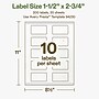 Avery Hemp Rectangle Laser/Inkjet Multipurpose Labels, 1-1/2" x 2-3/4", Off-White (200/Pack)~#|#~E21A27B7-AB5A-40F0-88B762FD2833D714_sc7