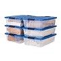 Iris 26 Qt. Latch Lid Storage Tote, Clear/Navy, 6/Carton (100364-CT)~#|#~E21B2297-1909-4AAD-8524CDD22B4138CC_sc7
