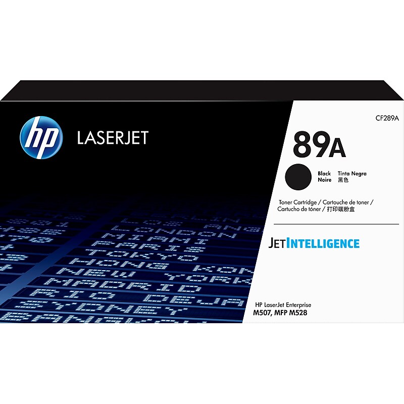 HP 89A Black Standard Yield Toner Cartridge, Prints Up to 5,000 Pages (CF289A) image 1