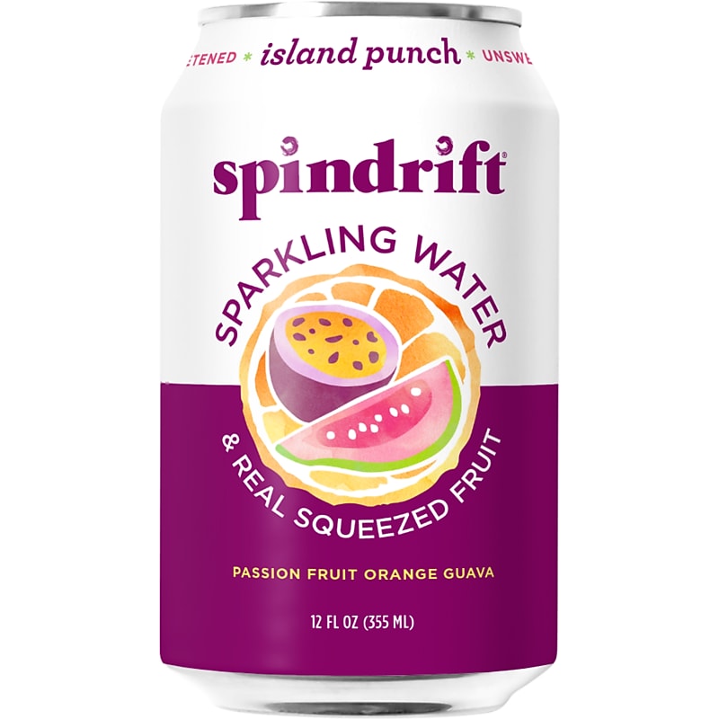 Spindrift Island Punch Flavored Sparkling Seltzer Water, 12 oz., 24 Cans/Carton (SDR14247) image 1