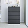 Staples Commercial 4-Drawer Lateral File Cabinet, Letter/Legal Size, Lockable, 52.5"H x 36"W x 18.63"D, Charcoal (60944/20886)~#|#~E22F4234-5E1E-4484-BF510CED6996D2D5_sc7