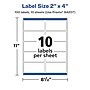 Avery Laser/Inkjet Rectangle Multipurpose Labels, 2" x 4", White, 100 Labels/Pack (94207)~#|#~E233F11C-22C5-4563-87164DA1C31B6FFA_sc7