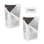 Mind Reader 15.85-Gallon Slim Laundry Hamper with Lid, Plastic, White, 2/Set (2HBIN60-WHT)~#|#~E237C841-547D-4272-802DF4925851F3DB_sc7