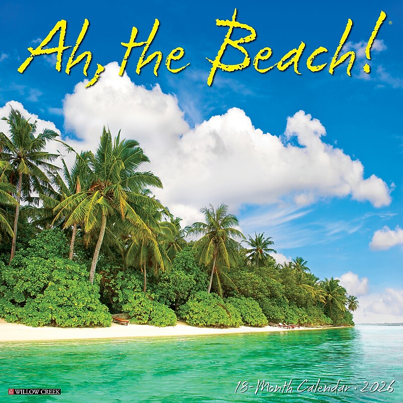 2026 Willow Creek Ah, The Beach! 12" x 12" Monthly Wall Calendar (49785X) image 1