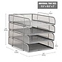 Mind Reader Metal Front Loading Stackable Letter Tray, Letter/Legal Size, Silver (BSTACK4-SIL)~#|#~E23C4D65-EB7D-4CF6-ADB4944AB0E582AD_sc7