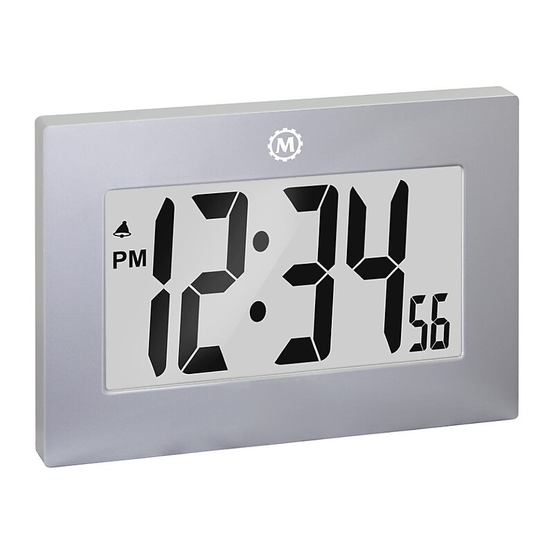 Marathon Digital Frame Clock, Gray (CL030064GG) image 1
