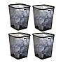 Mind Reader Metal Trash Can Without Lid, 5 Gallon, Black, 4/Pack (4SQUAGA-BLK)~#|#~E24543B6-7987-4D8B-B4623C2EC6C9A675_sc7