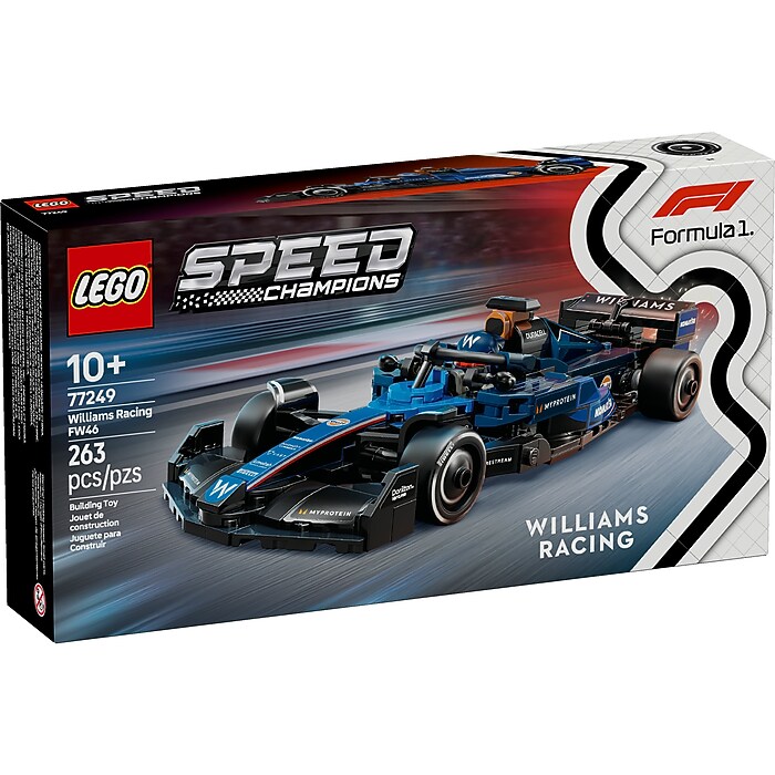 LEGO Speed Champions Williams Racing FW46 F1 Race Car, 263 Pieces