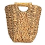 Household Essentials Water Hyacinth Seagrass Scoop Basket with Handles, Natural/Black (HE1240)~#|#~E2531830-F84F-4FD1-88F86F0DF90CC877_sc7
