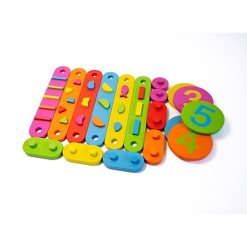 Bintiva Wood Obstacle Course Balance Path, 17/Pack (BNVNMBROBSTC) image 1