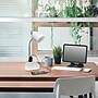 Simple Designs Gooseneck Organizer LED Desk Lamp, 18.50", with iPad Tablet Stand and Charging Outlet, White (LD1057-WHT)~#|#~E2596C96-02EC-43AF-92536879260FC593_sc7