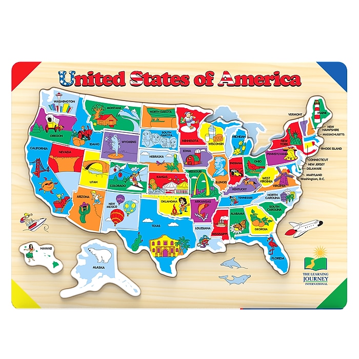 The Learning Journey International 40-Piece Lift & Learn USA