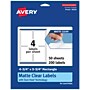 Avery Laser/Inkjet Rectangle Multipurpose Labels, 4-3/4" x 3-3/4", Clear, 200/Box (94254)~#|#~E25C2D78-8884-4351-872448A689CBD177_sc7