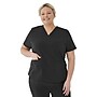 Medline Lex AVE Women's 3-Pocket V-Neck Scrub Top, XL, Black (4802BLKXL)~#|#~E2618620-CE1F-4BFD-864FE4E43979C183_sc7