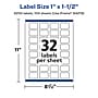 Avery Laser/Inkjet Rectangle Multipurpose Labels, 1" x 1.5", White, 3200 Labels/Box (94219)~#|#~E2621B94-5D0C-4F8D-889283DDBE031832_sc7