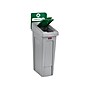 Rubbermaid Slim Jim Single-Stream Recycling Station, 23 Gallon, Gray/Green (2185051)~#|#~E26AE5A8-FA0A-417D-87AD82729E452618_sc7